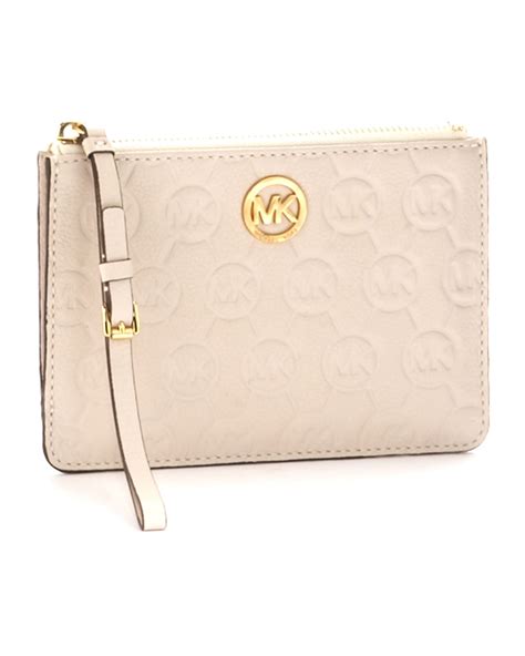 Michael Kors white wristlet